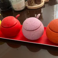 ظرف ادویه جات رنگی سفال