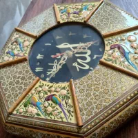 ساعت خاتم کاری (گل و مرغ)