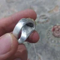 انگشتر نقره سنگ توپاز آبی سوئیسی