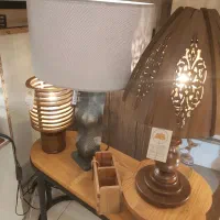 آباژور شعله دست ساز چوب توسکا|چراغ خواب و آباژور|اصفهان, مصلی|دیوار