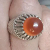 عقیق یمن با رکاب دست ساز تبریز ۳۸ گرم|جواهرات|تهران, فلسطین (میدان انقلاب)|دیوار