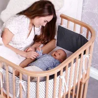 تخت خواب چوبی بزرگ سال کودک و نوزاد گهواره چوبی|تخت و صندلی بچه|مشکیندشت, |دیوار