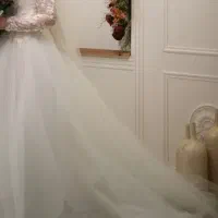 لباس عروس مدل اروپایی دانتل فرانسه دوخت مزون|لباس|سمنان, |دیوار