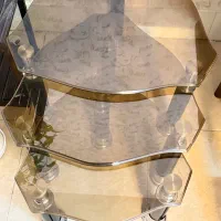 گل میز شیشه ای ۳ تایی