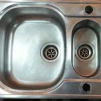 سینک اخوان ۲لگنه باعمق ۲۰+زیرآب سیفون