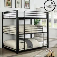 تخت خواب 3 طبقه فلزی مدل آراس ( آرکا صنعت)