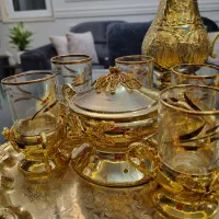 ست سماور وسرویس پاسماوری وسرویس چایخوری روکش طلا|صنایع دستی و سایر لوازم تزئینی|گرگان, |دیوار