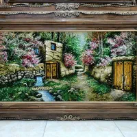 تابلو فرش دستبافت منظره کوچه باغ /نقد و اقساط