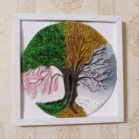 تابلو  برجسته درخت چهار فصل