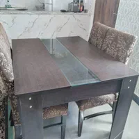 مبل ۷ نفره بامیز وسط ۴عسلی و میز نهارخوری ۴ نفره|مبلمان خانگی و میز عسلی|بروجرد, |دیوار