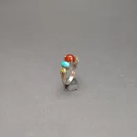 انگشتر نقره زنانه پنج نگین