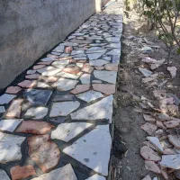 سنگ کف باغ سیمان کاری کاشی کاری