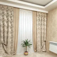 والان پرده کرم طلایی