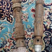 تنه قلیان چوبی ۲ عدد سالم نو