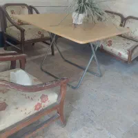 مبل چوب روسی با میز و درایور