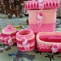 ست سطل و جا دستمالی