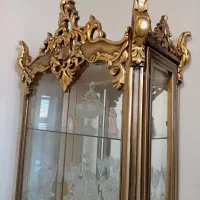 ویترین بوفه چوبی طلایی