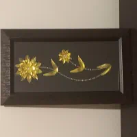 تابلو روکش طلای فلزی سه بعدی