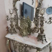 آینه و شمعدان برنز اصل