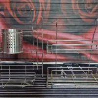 آبچکان استیل به همراه جای لیوان و قاشق و چنگال