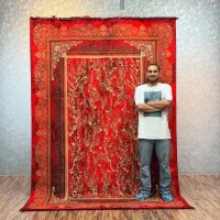 کالکشن آسف ۱۲۰۰/تراکم ۳۶۰۰ نخ اکرولیک تمام قرمز