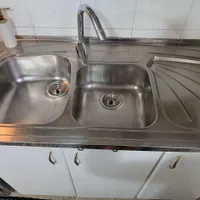 کلیه کابینت های فلزی . در حد نو .هود .سینک دولگن|آب‌چکان و نظم‌دهنده ظروف|مراغه, |دیوار