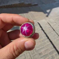 انگشتر یاقوت رکاب قلمکاری شده