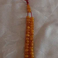 تسبیح کهربا عسلی