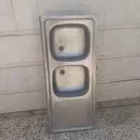 سینک استیل دو لگنه، سایز ۱۲۰ در ۵۰