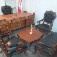 مبلمان اداری مدل پایه طلایی ست مدیریتی|دفتر کار|بندر انزلی, گلسرخ|دیوار