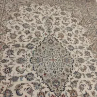 فرش دستباف کرم تمیز نو اردکان