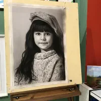 نقاشی چهره سیاه قلم