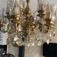 لوستر برنجی۱۲شاخه|لوستر و چراغ آویز|تهران, مشیریه|دیوار