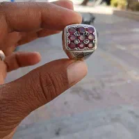 انگشتر جواهری اصل یاقوت سرخ زبرجد