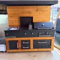 باربیکیو 180 سانت با سایه بان و فر پیتزا