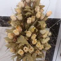 یک عدد گل به همراه پایه چوبی به قیمت باور نکردنی|گل مصنوعی|مبارکه, |دیوار