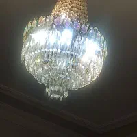 ۲ عدد لوستر پذیرایی کریستالی|لوستر و چراغ آویز|پردیس, فاز ۱|دیوار