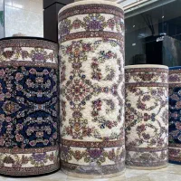 کناره فرش ۷۰۰ شانه گل برجسته/کرم سرمه ای نقرآبی|فرش|قم, نیروگاه|دیوار