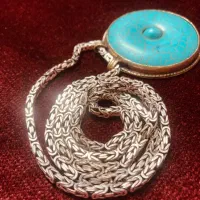 زنجیر کرال تایلندی نقره 925