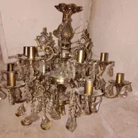لوستر 12 شاخه برنز سالم و تمیز|لوستر و چراغ آویز|تهران, مسعودیه|دیوار