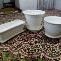 ۳ گلدان پلاستیکی