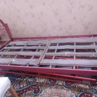 تخت یک نفره فلزی|تشک تختخواب|خرامه, |دیوار