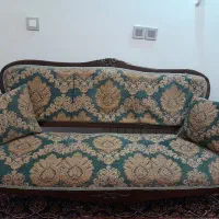 مبل استیل کلاسیک ۷نفر طرح چوب گردو فروش فوری
