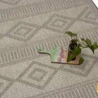 خرید اقساطی فرش مینیمال کرم طوسی