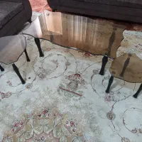 میز عسلی پایه چوبی