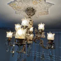 ۲عدد لوستر ۴شاخه ۸لامپ|لوستر و چراغ آویز|اصفهان, باغ فدک|دیوار