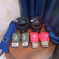 کلاه ودستکش و ساق بند کیک بوکسینگ سایز بچه گانه