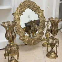 آینه و شمعدان برنجی