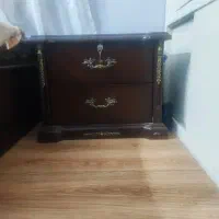 سرویس خواب دو نفره همراه با تشک قهوه ای رنگ|تخت و سرویس خواب|تهران, استقلال|دیوار