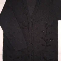 ژاکت بافت جلو باز مشکی زنانه|لباس|سنندج, |دیوار